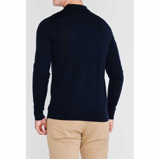 Howick Блуза С Яка Merino Polo Shirt Navy - Мъжки пуловери и жилетки