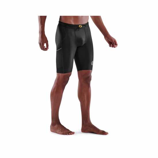 Skins Спортни Шорти Sr3 Half Performance Shorts Mens Черно Мъжки дрехи за фитнес
