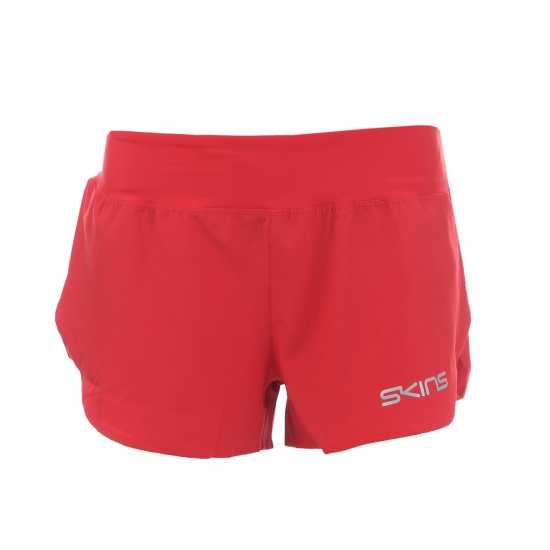 Skins Дамски Шорти Running Shorts Womens Червено Дамски клинове за фитнес