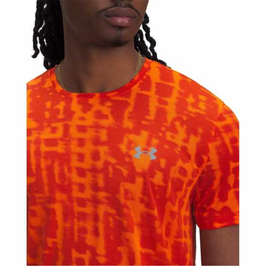 Under Armour Launch Ss Print T Sn99 Orange Мъжки дрехи за бягане