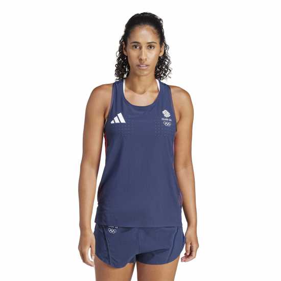 Adidas Дамски Потник Team Gb Adizero Running Tank Top Womens  