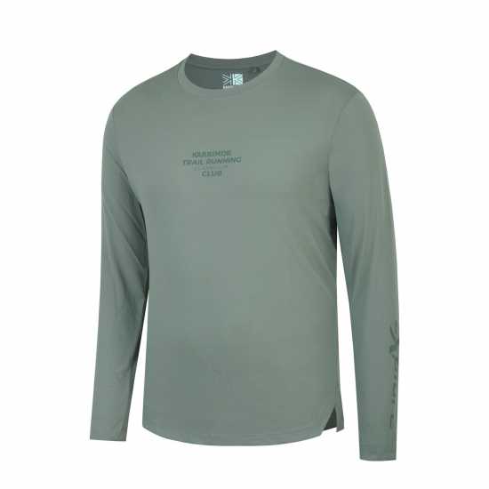 Мъжки дрехи за бягане Karrimor Long Sleeve Run Club T-Shirt Хаки Karrimor Long Sleeve Run Club T-Shirt Хаки Мъжки дрехи за бягане