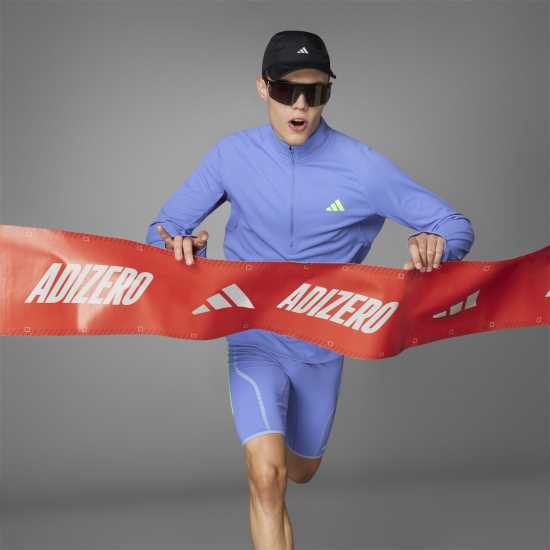 Мъжки горнища с цип Adidas Мъжко Горнище Дълъг Ръкав Adizero Running Quarter-Zip Long Sleeve Top Mens Adidas Мъжко Горнище Дълъг Ръкав Adizero Running Quarter-Zip Long Sleeve Top Mens Мъжки горнища с цип