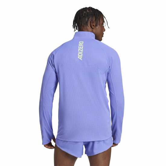 Мъжки горнища с цип Adidas Мъжко Горнище Дълъг Ръкав Adizero Running Quarter-Zip Long Sleeve Top Mens Adidas Мъжко Горнище Дълъг Ръкав Adizero Running Quarter-Zip Long Sleeve Top Mens Мъжки горнища с цип