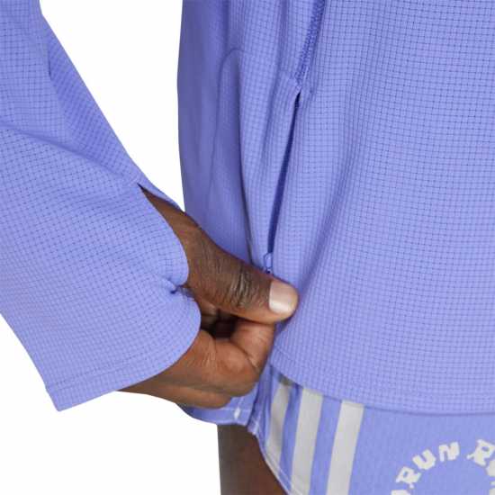 Мъжки горнища с цип Adidas Мъжко Горнище Дълъг Ръкав Adizero Running Quarter-Zip Long Sleeve Top Mens Adidas Мъжко Горнище Дълъг Ръкав Adizero Running Quarter-Zip Long Sleeve Top Mens Мъжки горнища с цип