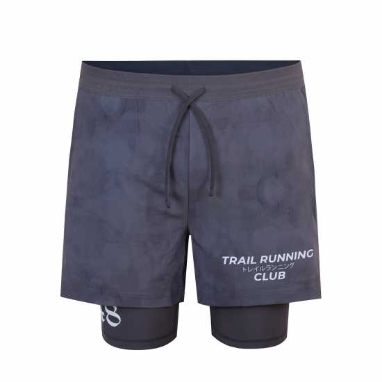 Karrimor Мъжки Шорти Running Club Trail 2-In-1 Shorts Mens Черно Мъжки дрехи за бягане