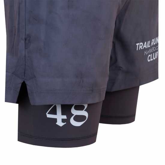 Karrimor Мъжки Шорти Running Club Trail 2-In-1 Shorts Mens Черно Мъжки дрехи за бягане