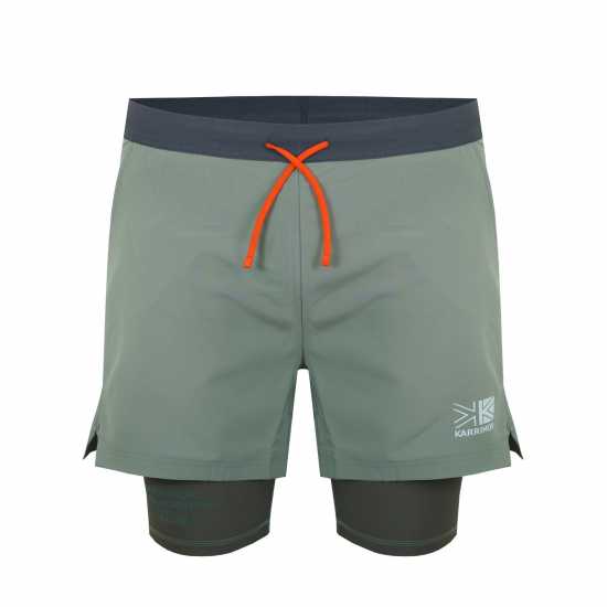 Karrimor Мъжки Шорти Running Club Trail 2-In-1 Shorts Mens Хаки Мъжки дрехи за бягане