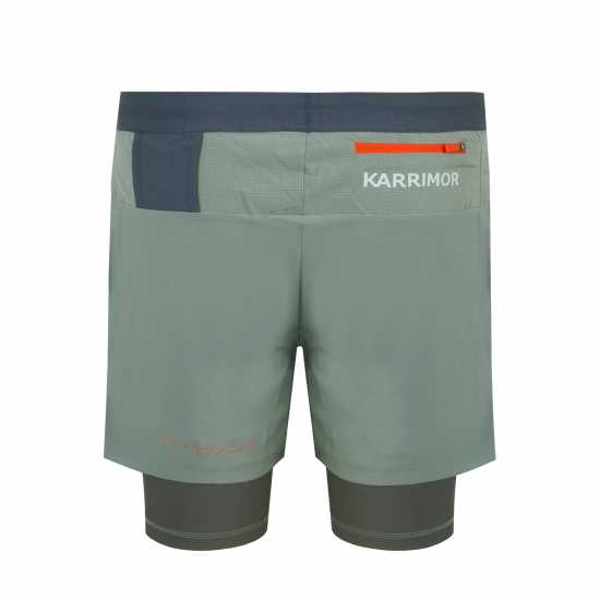 Karrimor Мъжки Шорти Running Club Trail 2-In-1 Shorts Mens Хаки Мъжки дрехи за бягане