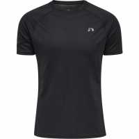 Тениска Newline Core Running T Shirt Senior Черно Мъжки дрехи за бягане