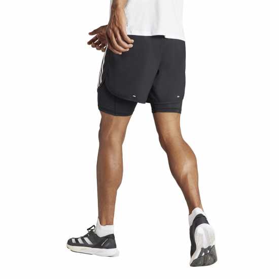 Adidas Otr E 3S 2In1 S Running Short Mens Adidas Otr E 3S 2In1 S Running Short Mens
