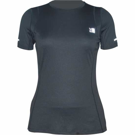 Дамска Тениска Karrimor Short Sleeve Polyester T Shirt Ladies Charcoal Атлетика