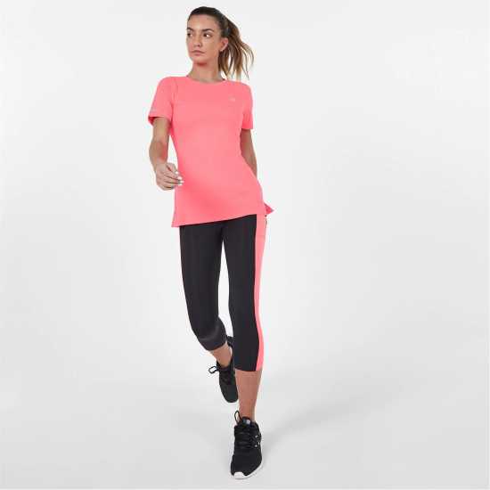 Дамска Тениска Karrimor Short Sleeve Polyester T Shirt Ladies Pink Атлетика