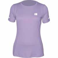 Дамска Тениска Karrimor Short Sleeve Polyester T Shirt Ladies Purple Rose Атлетика