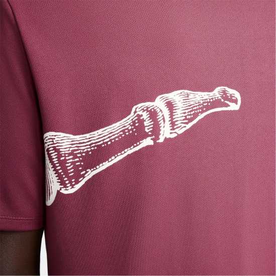 Nike Dri-FIT UV Run Division Miler Men's Short-Sleeve Graphic Running Top Rosewood Мъжки ризи