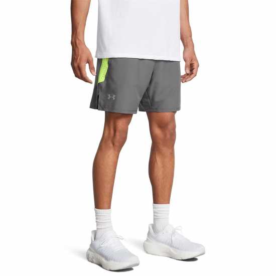 Under Armour LAUNCH PRO 2n1 7'' SHORTS Grey Мъжки дрехи за бягане