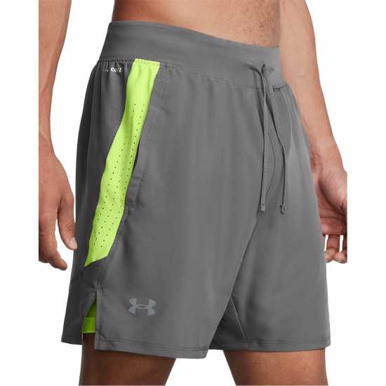 Under Armour LAUNCH PRO 2n1 7'' SHORTS Grey Мъжки дрехи за бягане