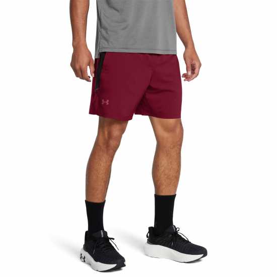 Under Armour LAUNCH PRO 2n1 7'' SHORTS Red Мъжки дрехи за бягане