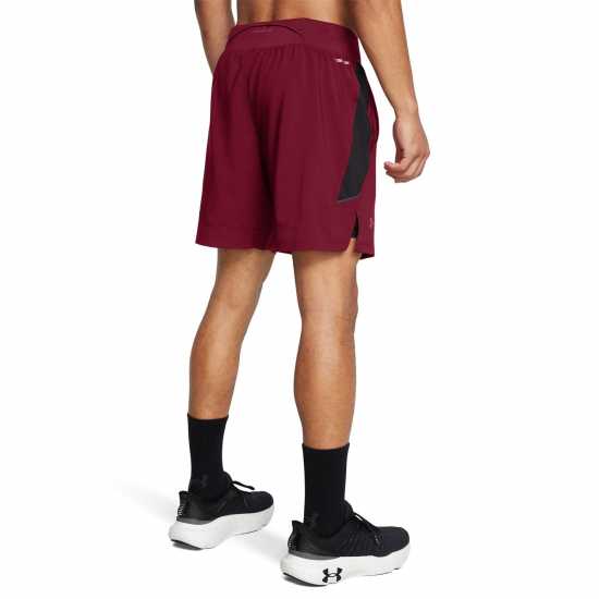 Under Armour LAUNCH PRO 2n1 7'' SHORTS Red Мъжки дрехи за бягане