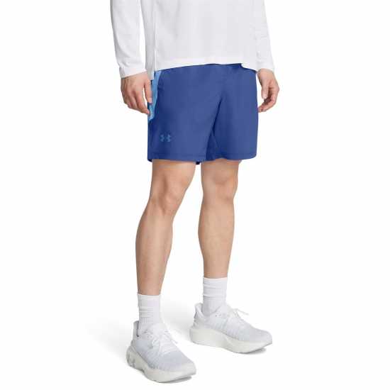 Under Armour LAUNCH PRO 2n1 7'' SHORTS Синьо Мъжки дрехи за бягане