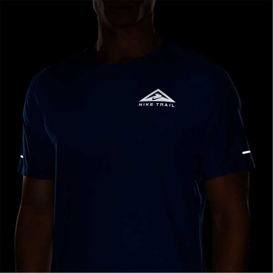 Nike Dri-FIT Trail Men's Short-Sleeve Trail Running Top Photo Blue Мъжко облекло за едри хора