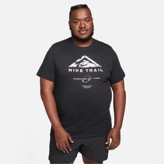 Nike Dri-FIT Men's Trail Running T- Shirt Black - Мъжки ризи