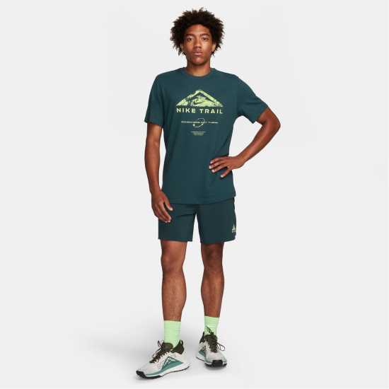 Nike Dri-FIT Men's Trail Running T- Shirt Deep Jungle Мъжки ризи