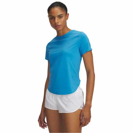 Under Armour Women's Launch Elite Short Sleeve Performance Running Top Blue 
