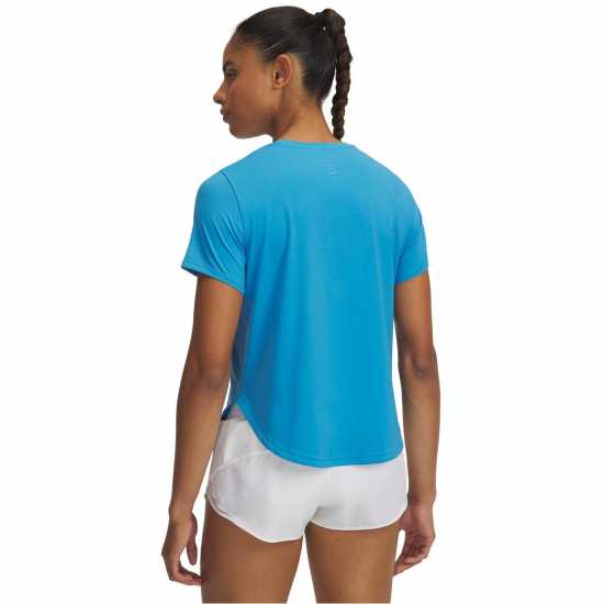Under Armour Women's Launch Elite Short Sleeve Performance Running Top Blue 