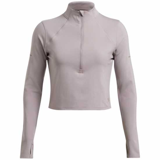 Under Armour Дамско Горнище За Бягане Armour Ua Launch Elite Half Zip Running Top Womens Сиво Дамски дрехи за бягане