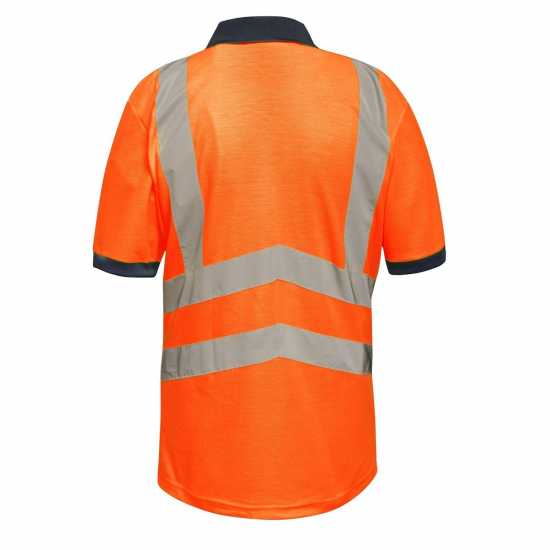 Regatta Блуза С Яка Hi Vis Pro Workwear Polo Shirt Orange/Navy 