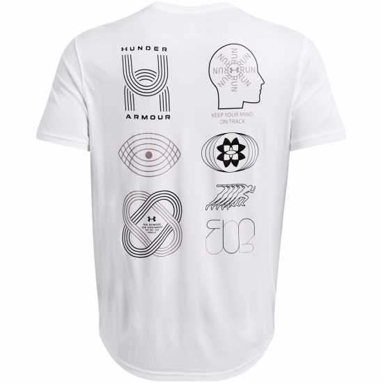 Under Armour Мъжко Горнище За Бягане Armour Ua Run Anywhere Tee Running Top Mens White Мъжки дрехи за бягане