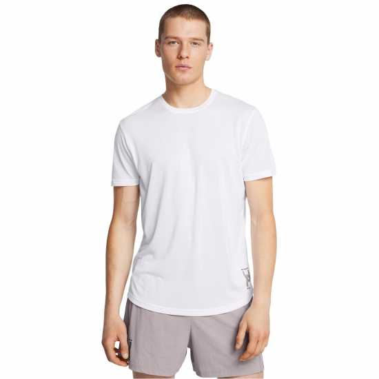Under Armour Мъжко Горнище За Бягане Armour Ua Run Anywhere Tee Running Top Mens White Мъжки дрехи за бягане