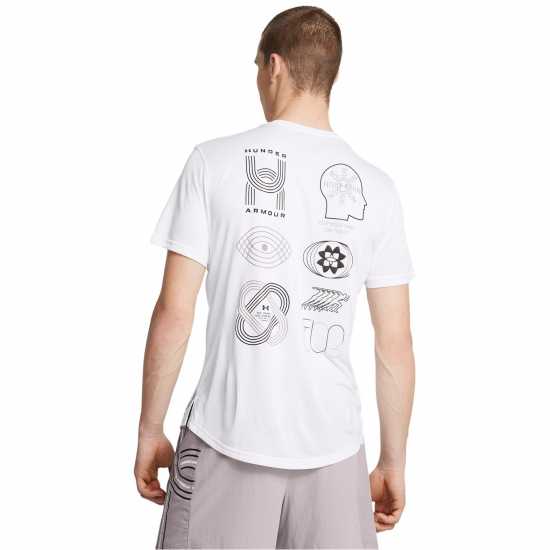 Under Armour Мъжко Горнище За Бягане Armour Ua Run Anywhere Tee Running Top Mens White Мъжки дрехи за бягане