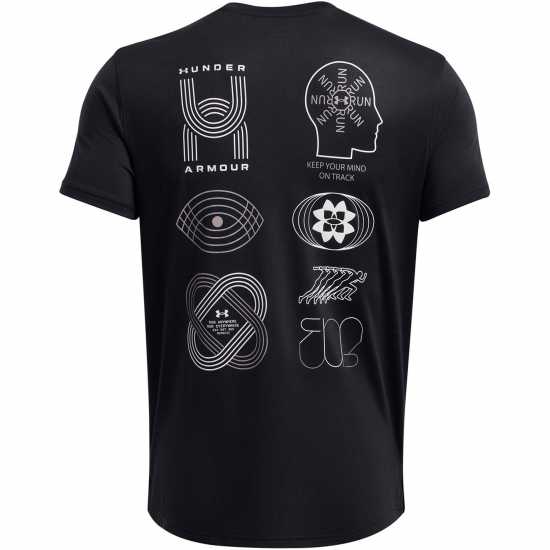 Under Armour Мъжко Горнище За Бягане Armour Ua Run Anywhere Tee Running Top Mens Black Мъжки дрехи за бягане