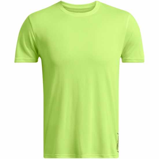 Under Armour Мъжко Горнище За Бягане Armour Ua Run Anywhere Tee Running Top Mens Зелено Мъжки дрехи за бягане