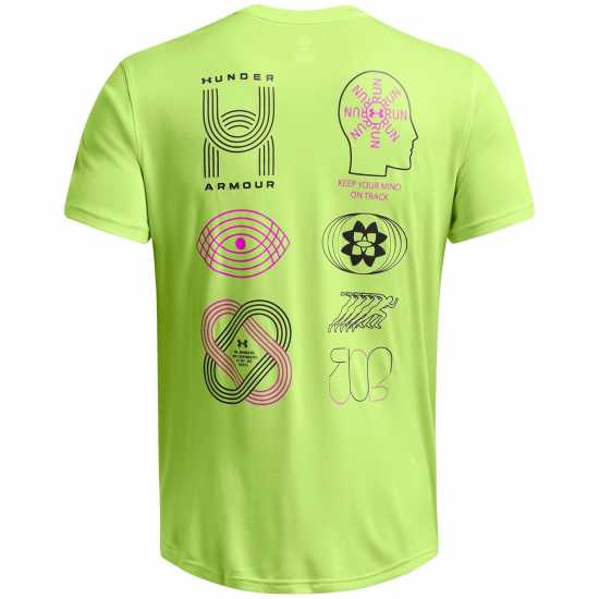 Under Armour Мъжко Горнище За Бягане Armour Ua Run Anywhere Tee Running Top Mens Зелено Мъжки дрехи за бягане