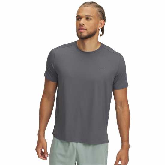 Under Armour Men's Launch Elite Short-Sleeve Performance Top Gray Under Armour Men's Launch Elite Short-Sleeve Performance Top Gray