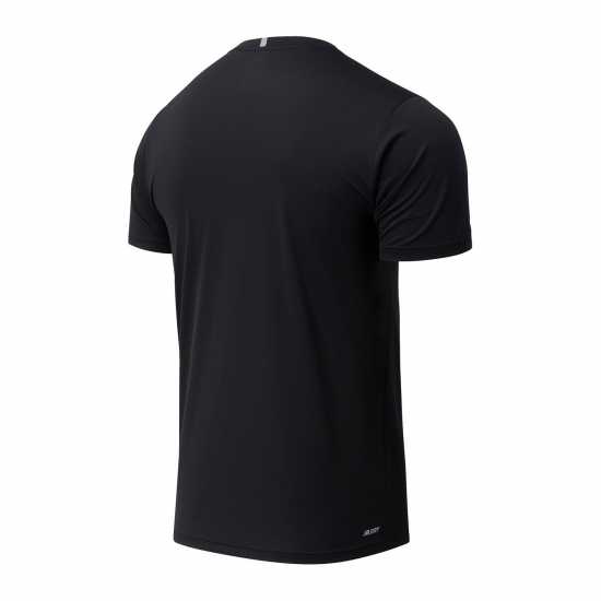 New Balance Мъжка Риза Running T-Shirt Mens Черно Мъжки дрехи за бягане