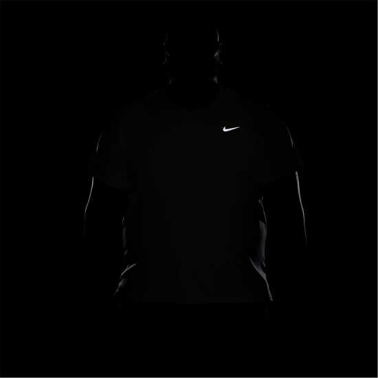 Nike Мъжко Горнище За Бягане Drifit Miler Running Top Mens White Мъжко облекло за едри хора