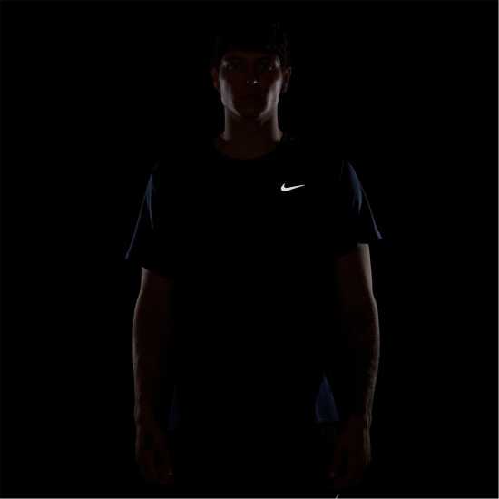 Nike Мъжко Горнище За Бягане Drifit Miler Running Top Mens Midnight Navy Nike Мъжко Горнище За Бягане Drifit Miler Running Top Mens Midnight Navy
