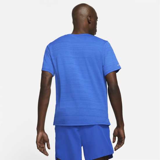 Nike Мъжко Горнище За Бягане Drifit Miler Running Top Mens Ghost Blue Мъжки тениски и фланелки