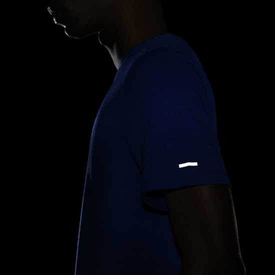 Nike Мъжко Горнище За Бягане Drifit Miler Running Top Mens Ghost Blue Мъжки тениски и фланелки