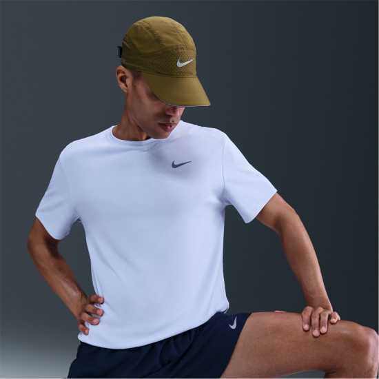 Nike Мъжко Горнище За Бягане Drifit Miler Running Top Mens Ghost Blue Мъжки тениски и фланелки