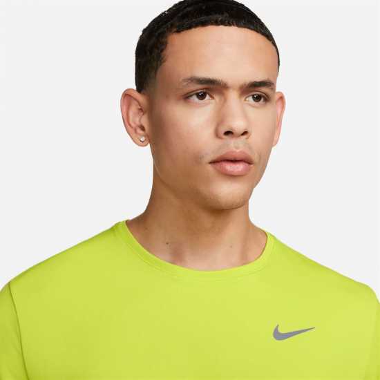 Nike Мъжко Горнище За Бягане Drifit Miler Running Top Mens Bright Cactus Мъжко облекло за едри хора