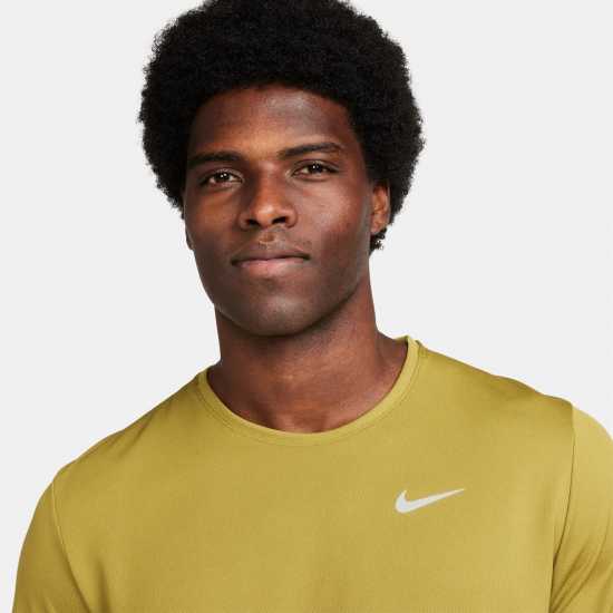 Nike Мъжко Горнище За Бягане Drifit Miler Running Top Mens Pacific Moss Мъжко облекло за едри хора