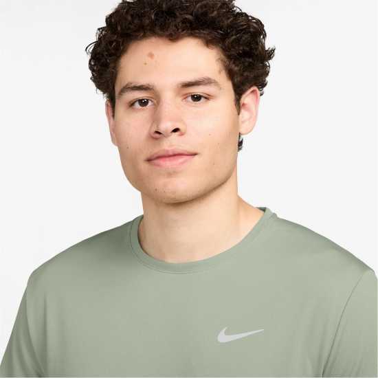Nike Мъжко Горнище За Бягане Drifit Miler Running Top Mens Джейд Хоризонт Мъжки тениски и фланелки