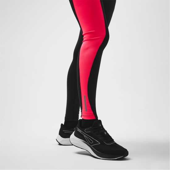 Karrimor Run Tights Womens Черно/Розово Дамски клинове за фитнес
