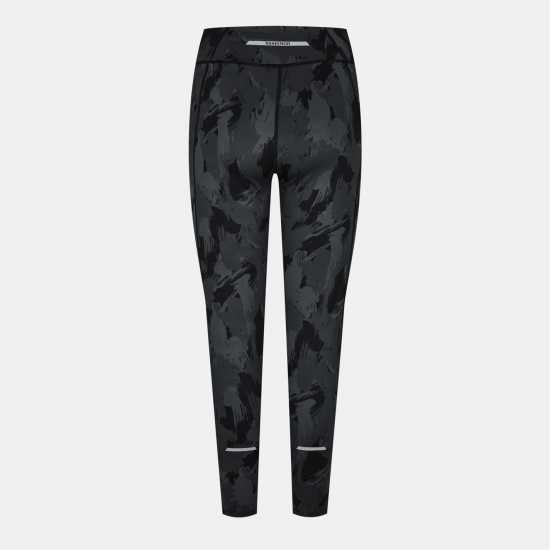 Karrimor Run Tights Womens Черно AOP Дамски клинове за фитнес