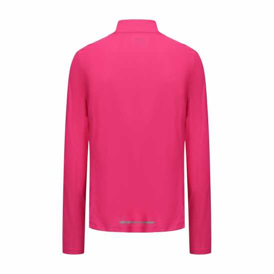 Дамско Горнище С Цип Karrimor Longsleeve Quarter Zip Top Ladies Pink Дамски горнища с цип